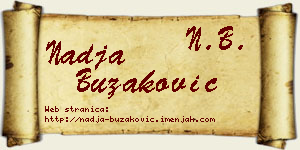 Nadja Buzaković vizit kartica